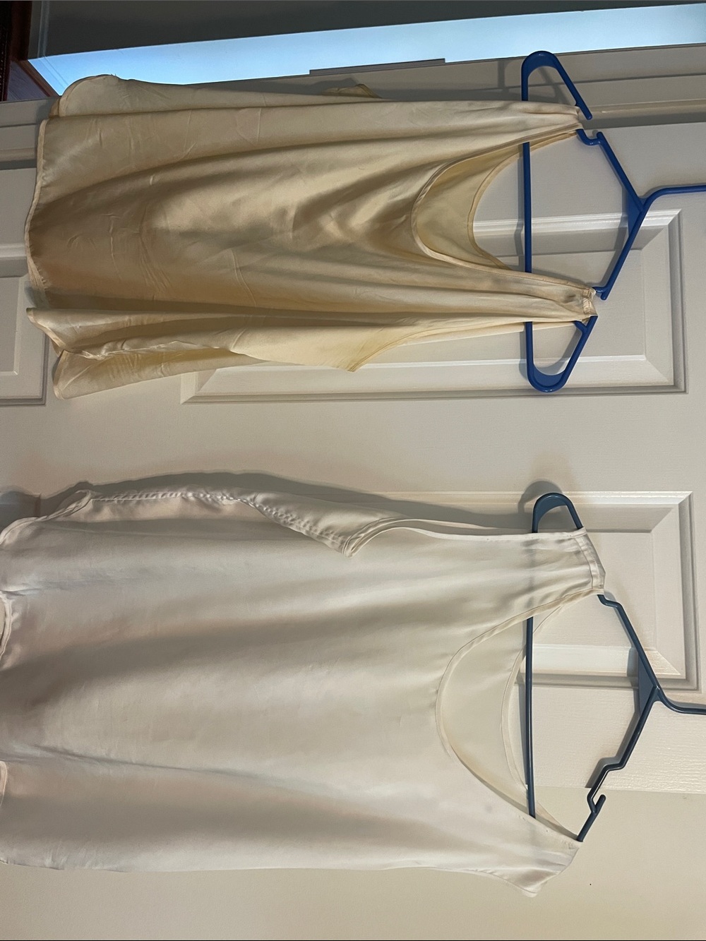 Silky Cream and White and Ivory Tank Tops - Set of 2
